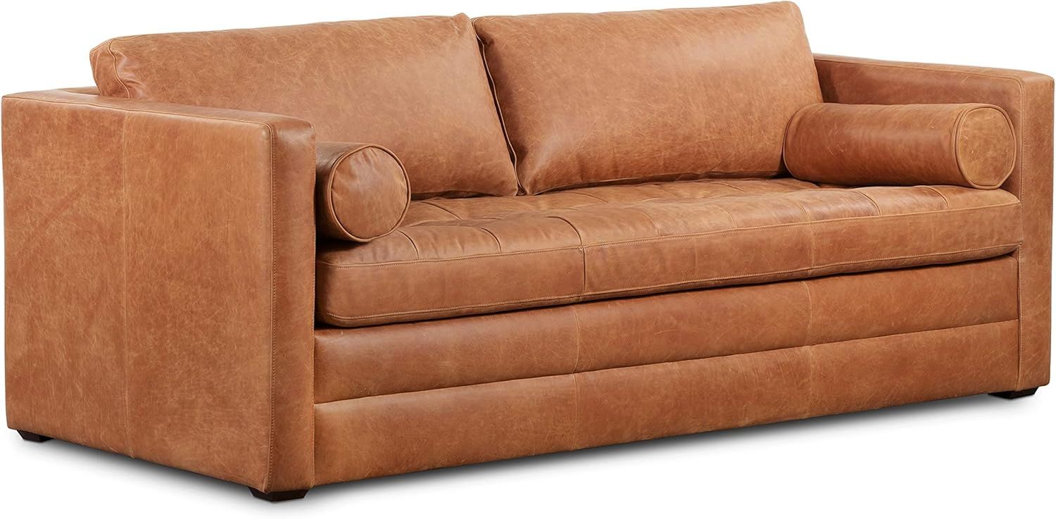 Amazon.com: Poly & Bark Napa 82" Pull-Out Convertible Sleeper Sofa In ... regarding Poly And Bark Sorrento Leather Pull-Out Convertible Sleeper Sofa In Cognac Tan