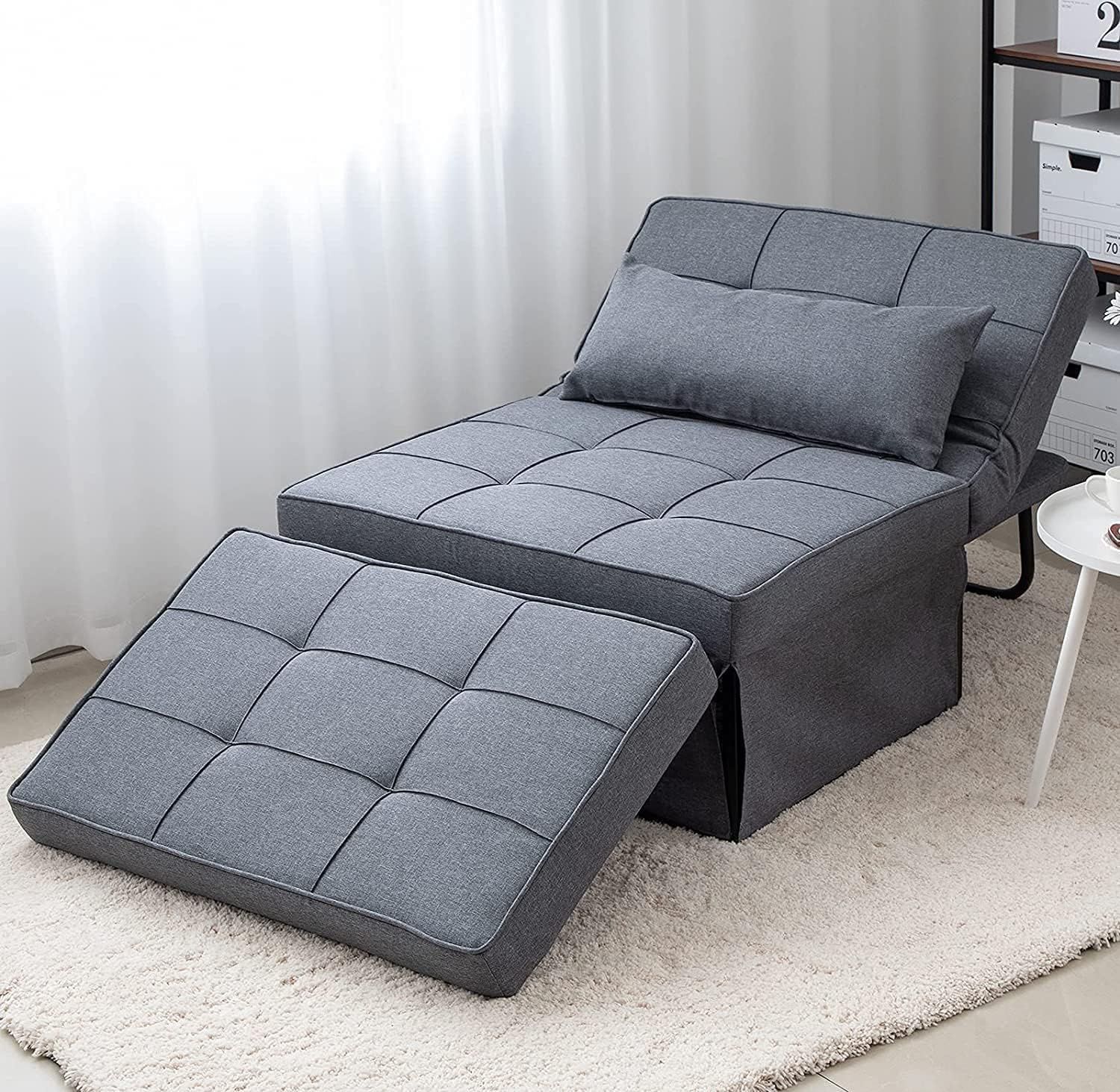 Amazon.com: Sofa Bed,4 In 1 Multi Function Folding Ottoman Sleeper Bed ... regarding Transforming Small Spaces The Versatile Pull-Out Sofa Bed