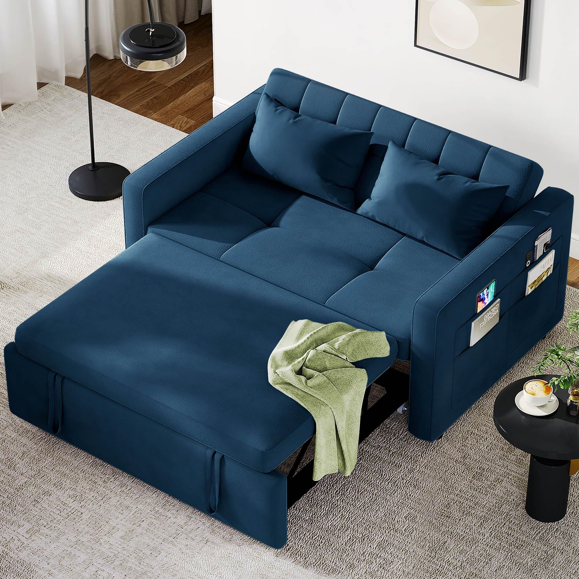 Amazon.com: Yitahome 55" Convertible Sofa Bed, 3-In-1 Sleeper Sofa With ... with regard to The evolution of modern sleeper sofa design in contemporary homes