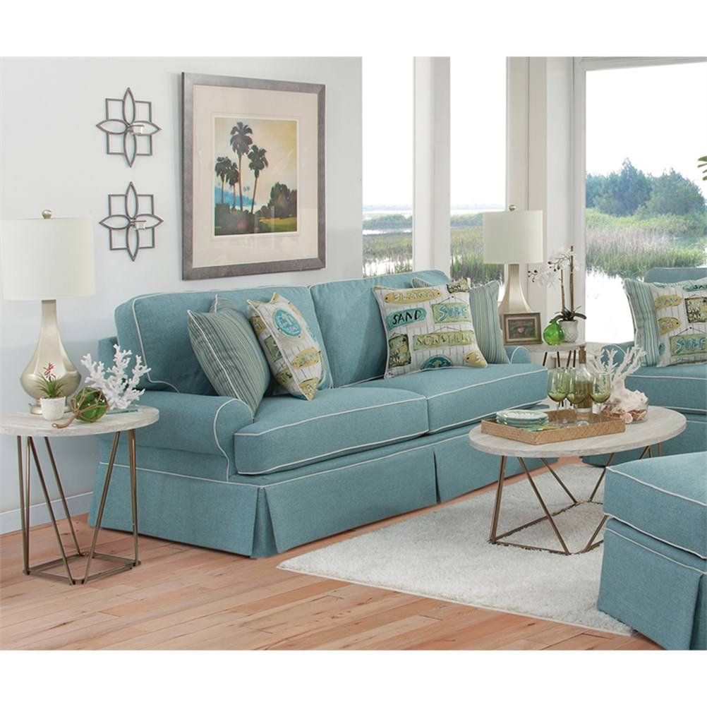 American Furniture Classics 8-040M-S275A Coastal Aqua Series Sleeper ... with regard to The Comfort and Style of the Coastal Aqua Series Sleeper Sofa
