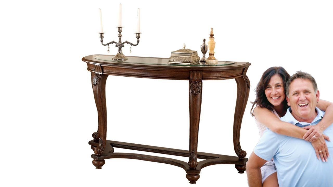 Ashley Norcastle Sofa Table (T499-4) | Key Home - Youtube within Norcastle Sofa Table T499-4