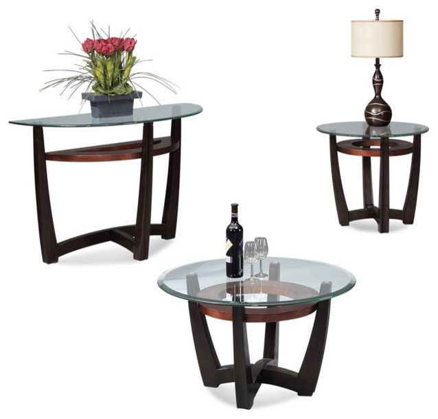Bassett Mirror Elation Round 3 Piece Glass Top Cocktail Table Set ... in Mastering the Craft of Cocktail Mixing with Driver Techniques