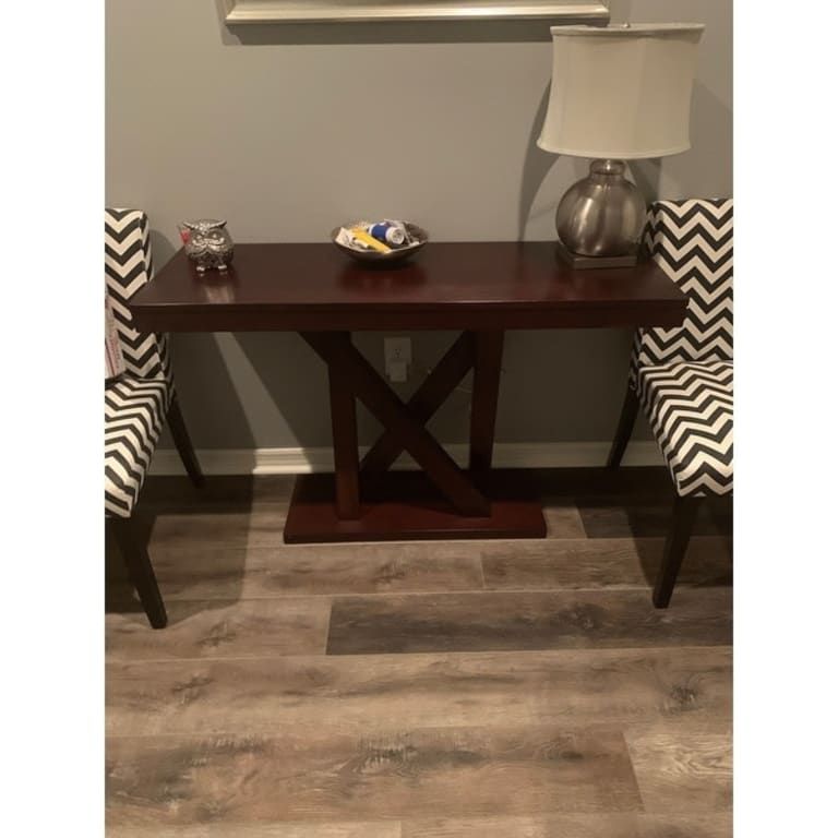 Baxton Studio Everdon Dark Brown Modern Console Table - Bed Bath ... in Everdon Sofa Table In Cappuccino