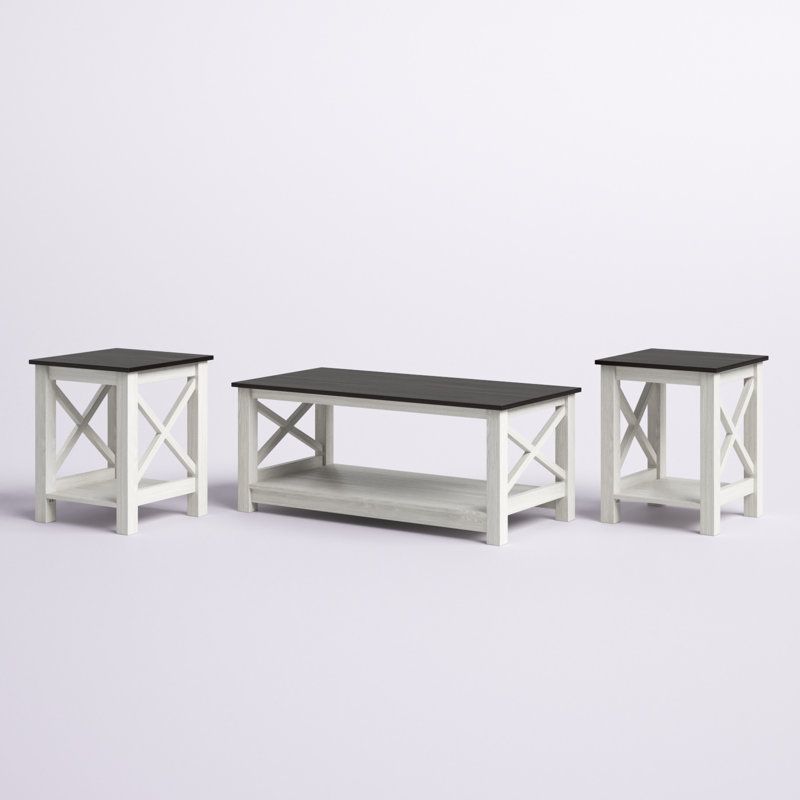 Beachcrest Home™ Velda 3 Piece Coffee Table Set & Reviews | Wayfair in Discover Smart Storage Solutions with the Trinidad Coffee and End Table Set