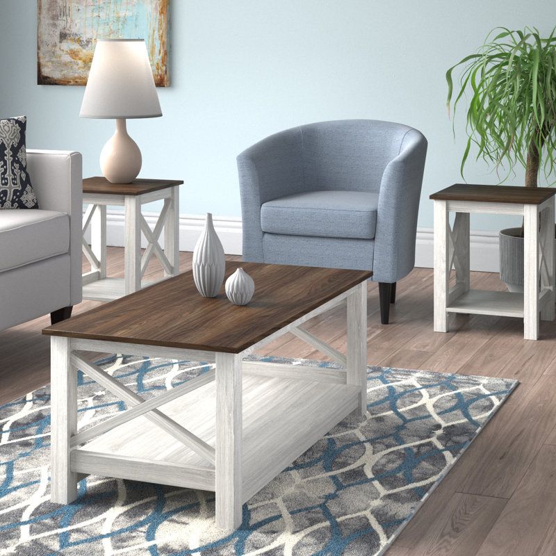 Beachcrest Home™ Velda 3 Piece Coffee Table Set &amp;amp; Reviews | Wayfair regarding Understanding the Design Philosophy Behind Modern Coffee Table Collections