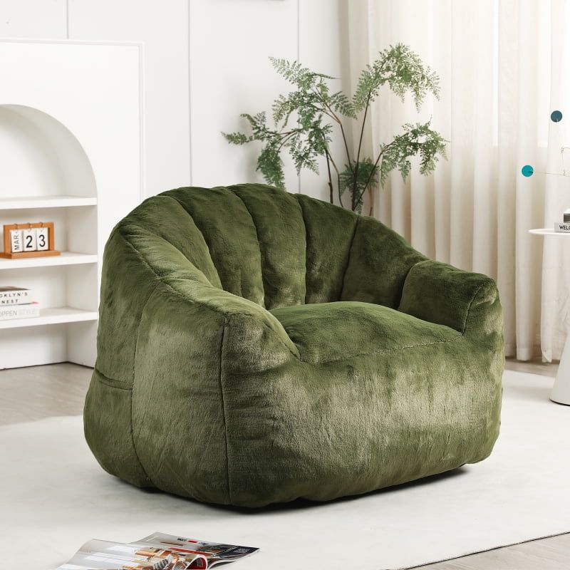 Bean Bag Chair, Bean Bag Sofa Chair With Armrests Stuffed High-Density ... inside How Bean Bag Chairs with Armrests Can Transform Your Living Space
