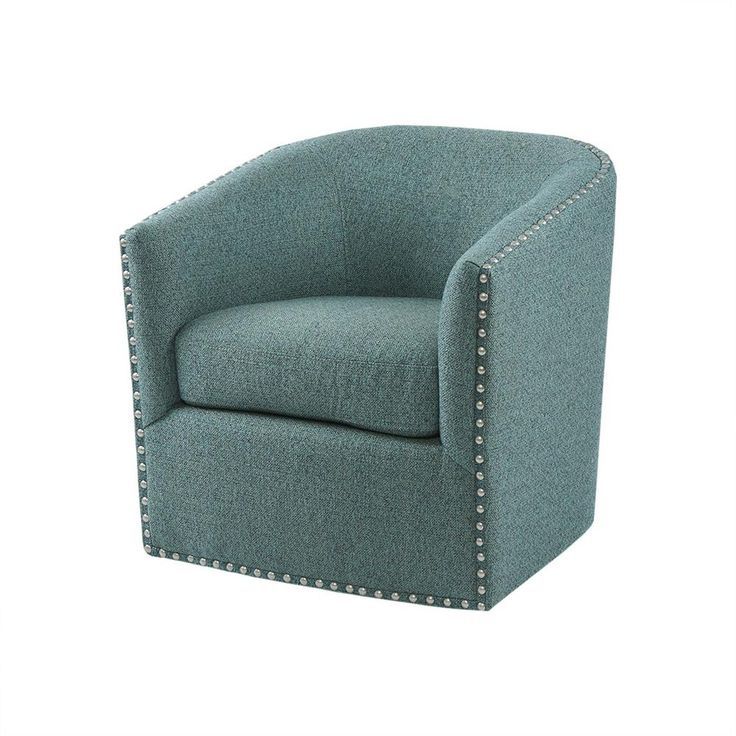 Belen Kox Indigo Teal Swivel Chair, Belen Kox | Upholstered Swivel ... within Belén Kox&amp;#039;s Vision for Mindful Living Through Handcrafted Clay