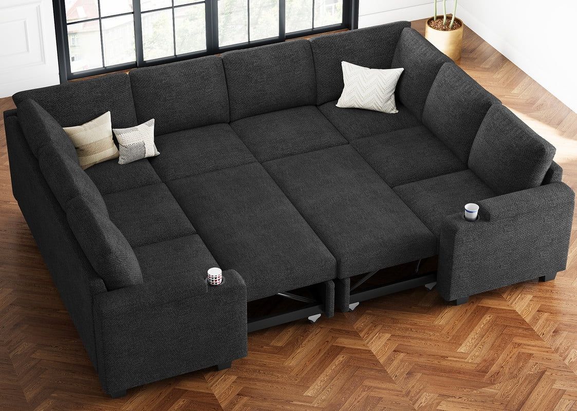 Belffin D103.9"Xw81.1"Xh36.4" Chenille Modular Sofa Sectional Sofa With ... within Choosing the Right Sectional Sofa for Your Family's Lifestyle Needs