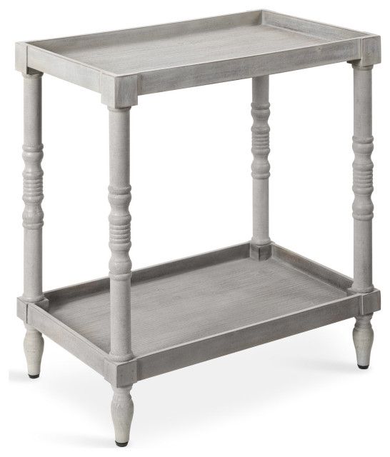 Bellport Wood Side Table With Shelf, 22X14X26 - Traditional - Side Tables And End Tables - By ... with regard to A Guide to Caring for Your Bellport Wood Console Table