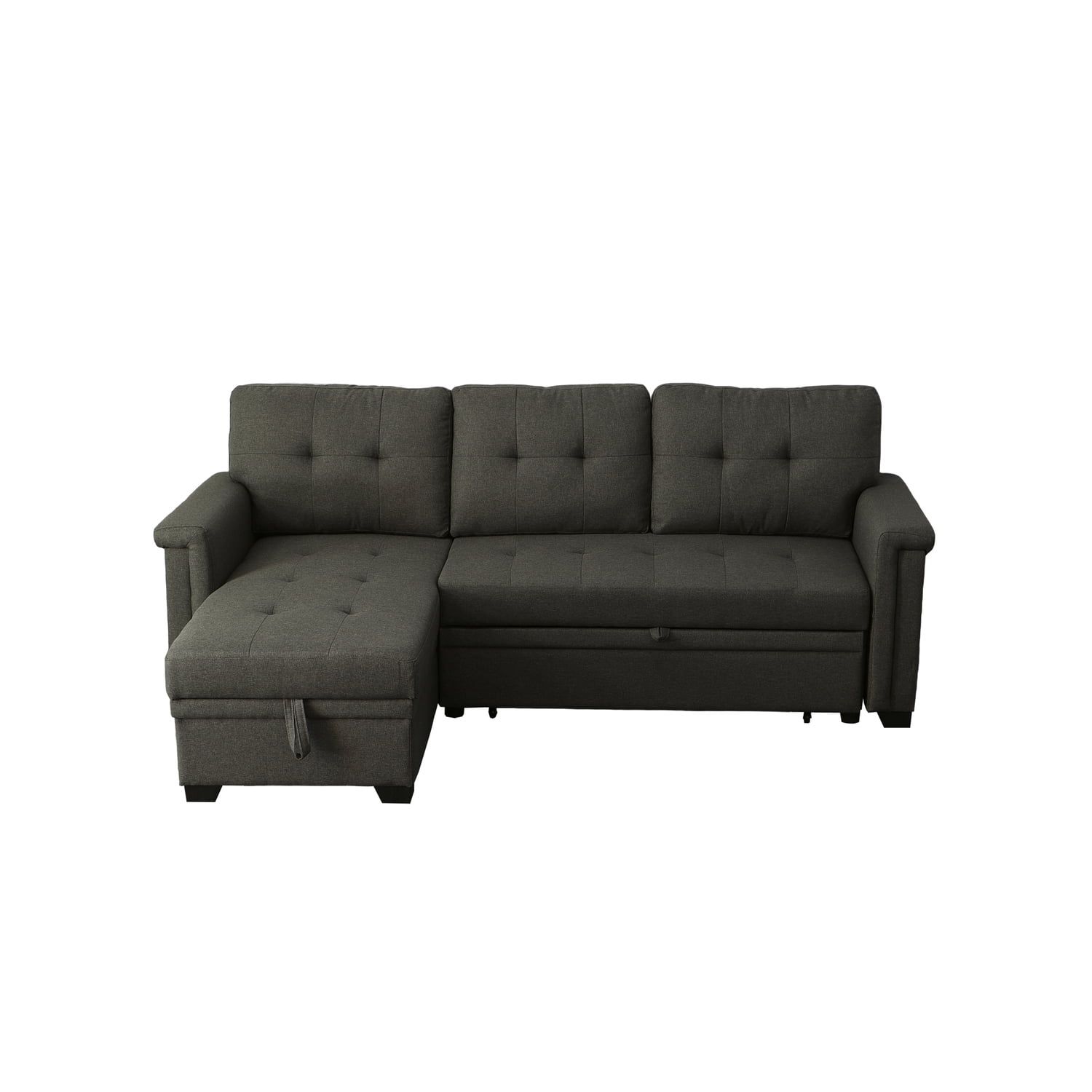 Benjara Ruben 84 Inch Reversible Sleeper Sectional Sofa, Storage Chaise ... regarding Storage solutions integrated into modern sofa craftsmanship