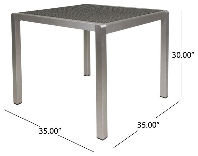 Bennington Patio 4-Seater Aluminum Dining Set With Tempered Glass Table ... regarding Bennington Patio 4-Seater Aluminum Dining Set With Tempered Glass Table Top, Tempered Glass