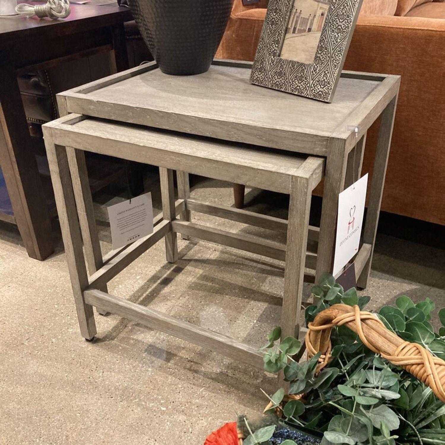 Bernhardt Albion Nesting Side Table - Aptdeco pertaining to Unpacking the Craftsmanship of Bernhardt Albion Nesting Tables