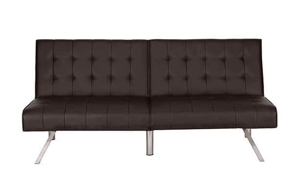 Best Click Clack Sofa Beds Reviews (2025) - Chosen Furniture with regard to Convertible Chenille Sofa Bed With Curved Wood Arms & Click-Click Tech, Brown