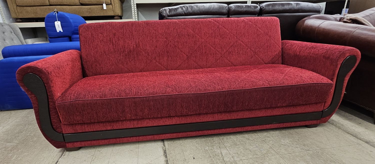 Beyan Signature Convertible Sofa Bed in Beyan Signature Sunrise 91" Chenille Convertible Sleeper Sofa In Dark Brown