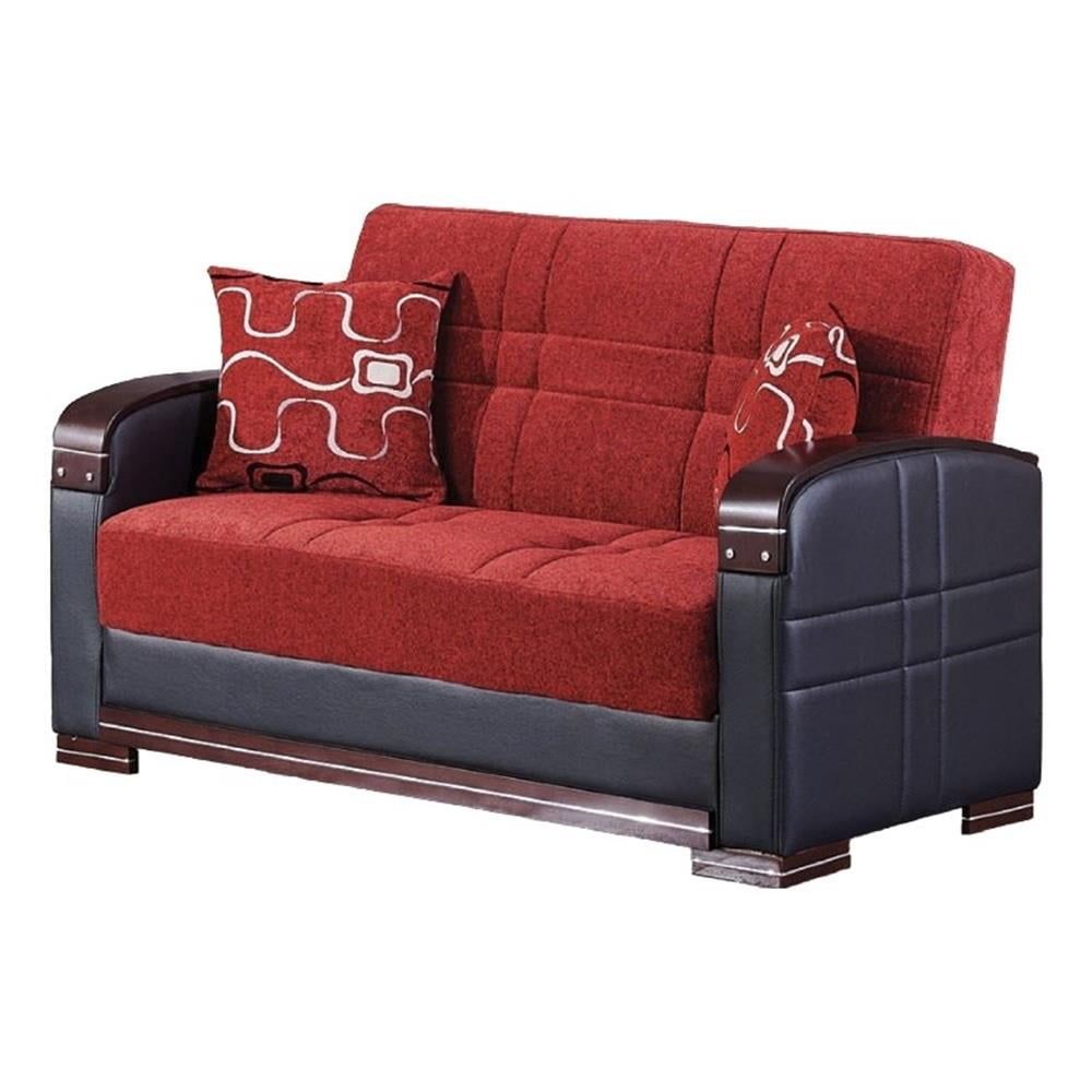 Beyan Signature Indiana 63" Chenille Convertible Sleeper Loveseat In ... throughout Beyan Signature Boston 61" Chenille Convertible Sleeper Loveseat In Brown/Chrome