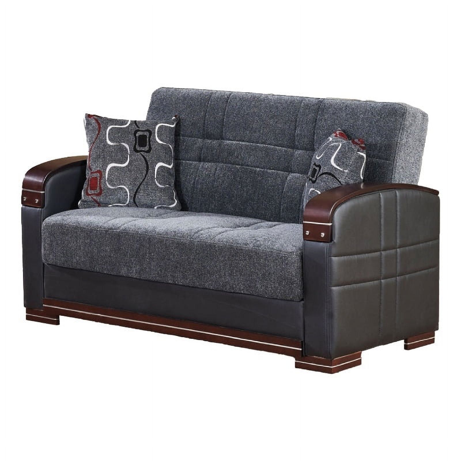 Beyan Signature Montana 63&amp;quot; Chenille Convertible Sleeper Loveseat In ... in Beyan Signature Arizona 86&amp;quot; Chenille Convertible Sleeper Sofa In Smoky Gray