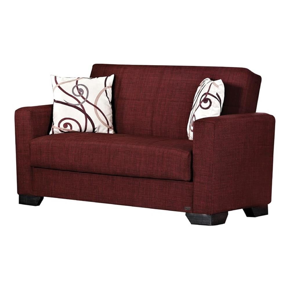 Beyan Signature Vermont 63&amp;quot; Fabric Convertible Sleeper Loveseat In ... regarding Beyan Signature Vermont 63&amp;quot; Fabric Convertible Sleeper Loveseat In Brown