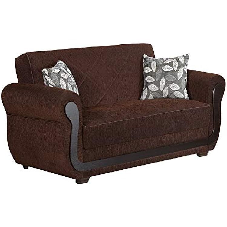 Beyan Sunrise Collection Convertible Storage Love Philippines | Ubuy with regard to Beyan Signature Sunrise 91" Chenille Convertible Sleeper Sofa In Dark Brown