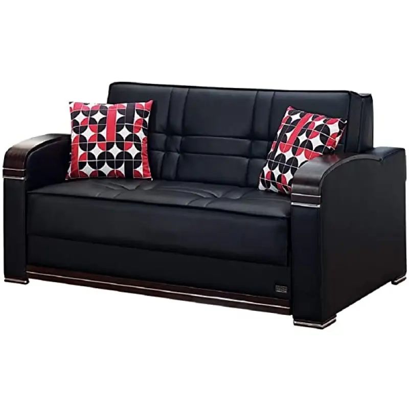 Beyan Westchester Collection Faux Leather Upholstered Convertible ... inside Is the Beyan Signature Harlem Loveseat Right for Your Home