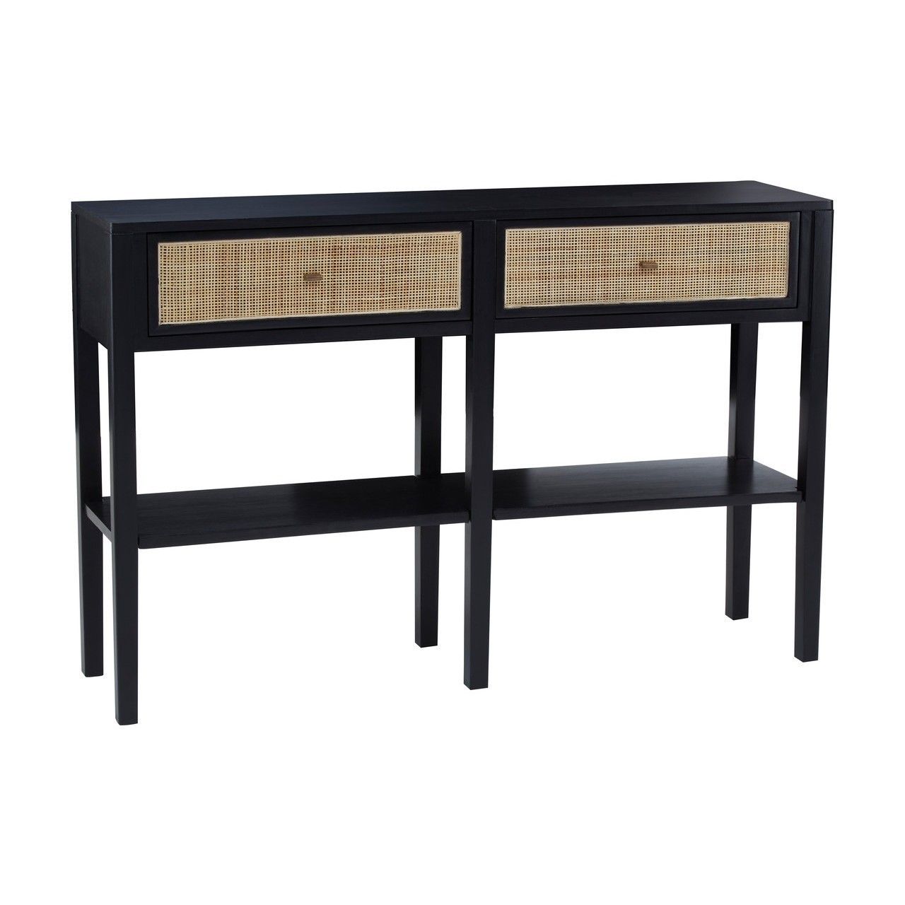 Black 2 Drawer Console Table | Mylestone Interiors within Valentine 2 Drawer Console Table Black
