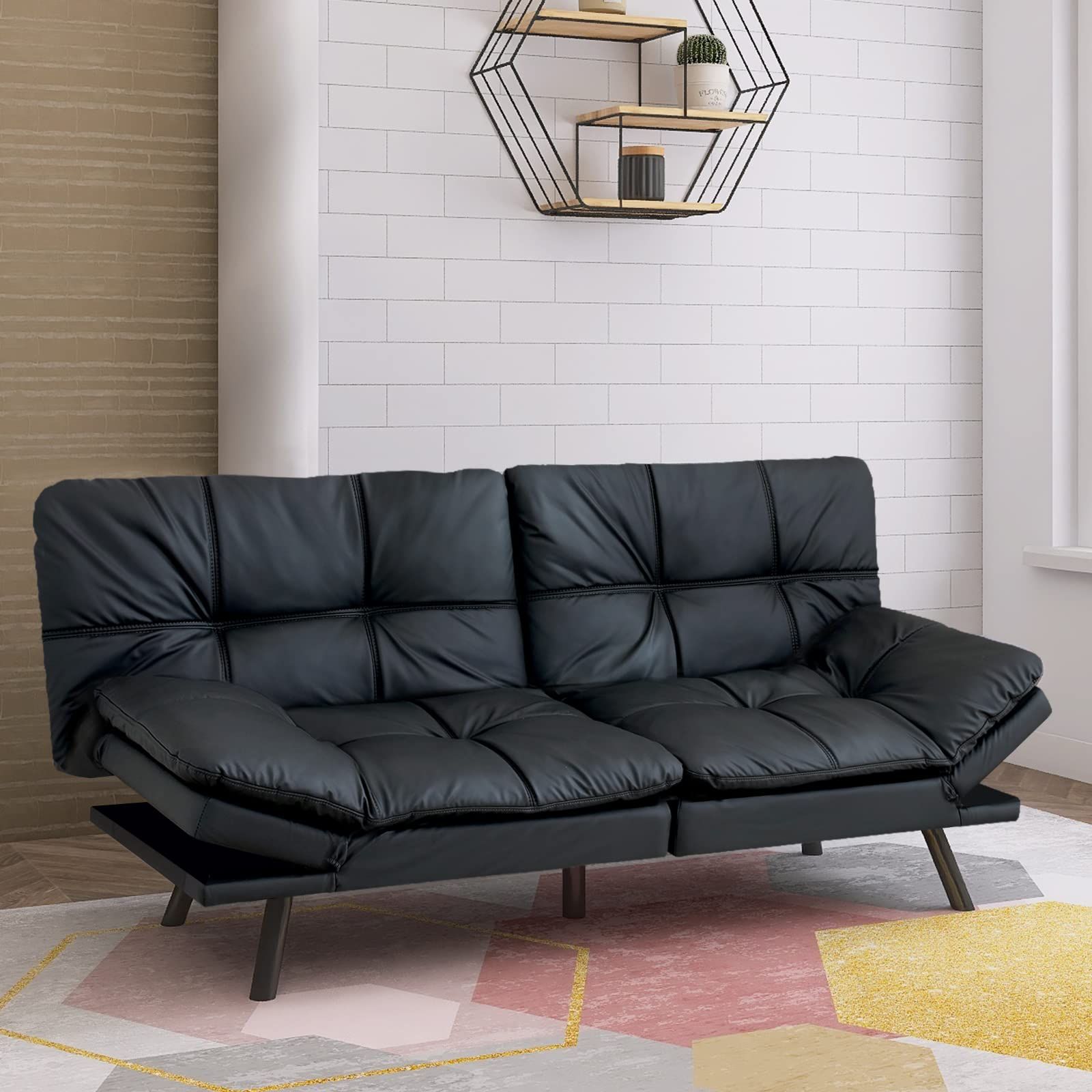 Black Leather Click Clack Sofa Bed | Atelier-Yuwa.ciao.jp regarding Finding the Perfect Fit Integrating the Black Escher Click-Clack Sofa into Your Decor
