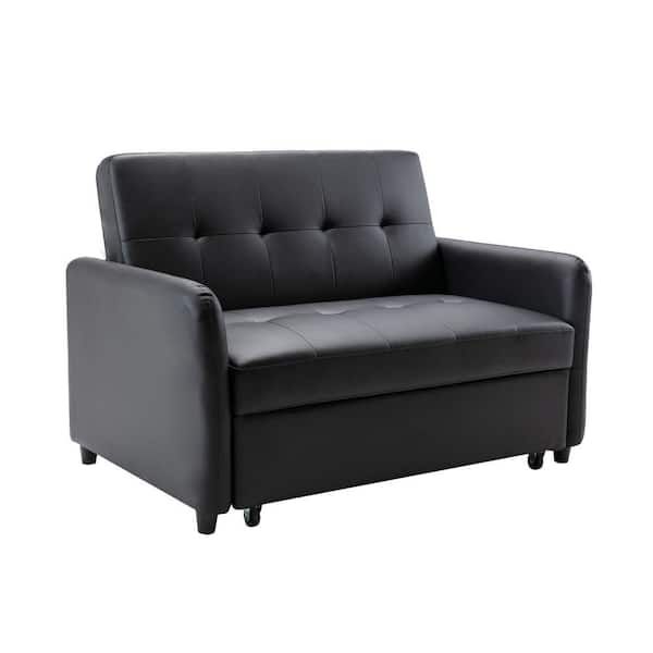 Black Loveseat Sleeper Sofa | Cabinets Matttroy inside Understanding the versatility of convertible sleeper loveseats with stitched seating