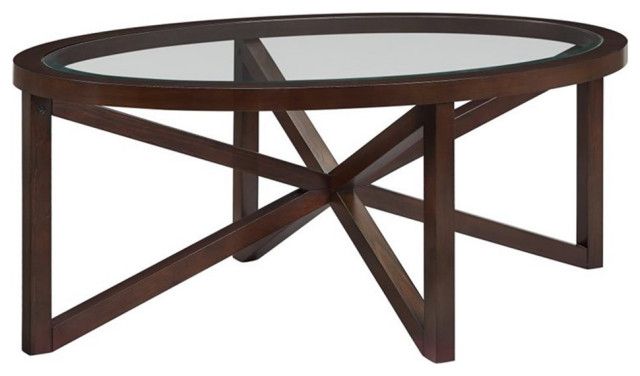 Bowery Hill 3-Piece Glass Top Coffee Table Set In Rich Espresso ... inside Crafting Cozy Spaces The Lantler Coffee Table Set Explained