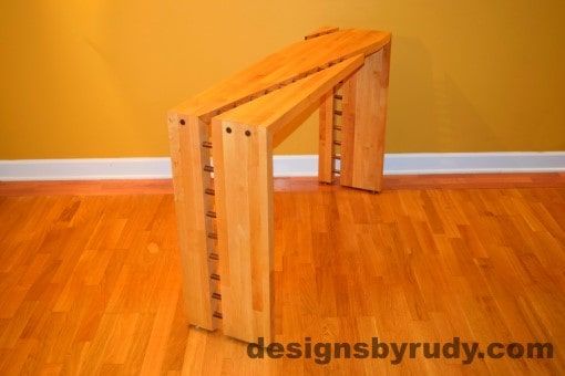 Butchered Butcher Block Console Table, Solid Wood | Concrete Furniture ... for The Evolution of Curved Base Furniture in Modern Interiors