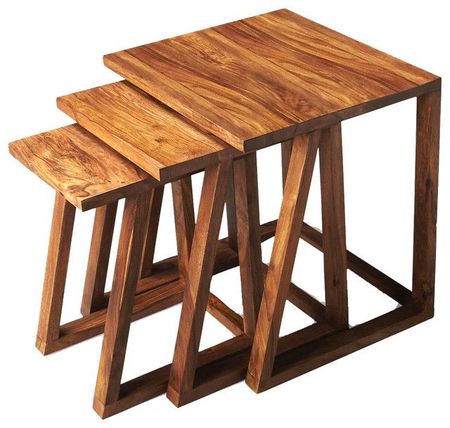 Butler Mira Modern Nesting Tables, 3-Piece Set - Transitional - Coffee ... inside Beyond Furniture What Butler Mira Nesting Tables Bring to Your Home