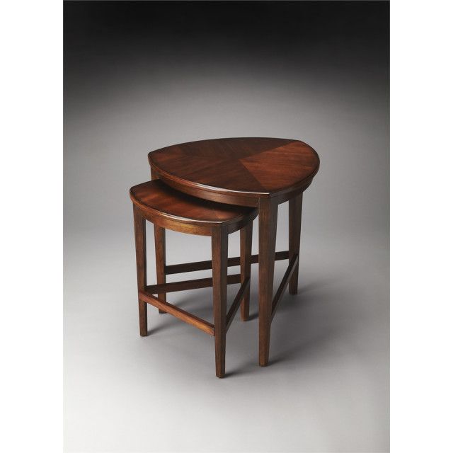 Butler Nesting Tables, Antique Cherry, 2-Piece Set - Contemporary - Side Tables And End Tables ... inside Butler Heritage Stone Nesting Tables, 2-Piece Set