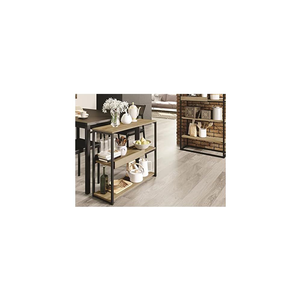 Buy Casabianca Furniture Noa Console Table In Oak Melamine With Black ... for Beyond the Entryway How to Use Your Noa Oak Laminate Console Table Anywhere