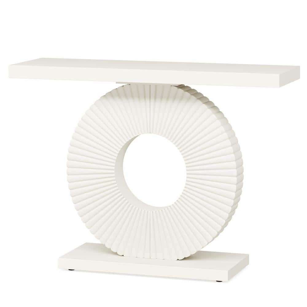Byblight Turrella 40 In. White Rectangle Mdf Console Table With ... regarding Exploring the versatility of Talia White Console Table in interior design