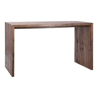 Camila 60" Rectangular Reclaimed Teak Waterfall Dining Counter Table ... intended for Transform Your Space with the Natural Beauty of Teak Waterfall Nesting Tables