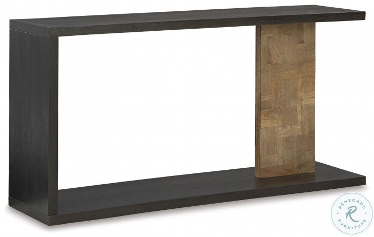 Camlett Dark Brown Console Sofa Table From Ashley Furniture | Coleman ... regarding Camlett Dark Brown / Light Brown Console Sofa Table