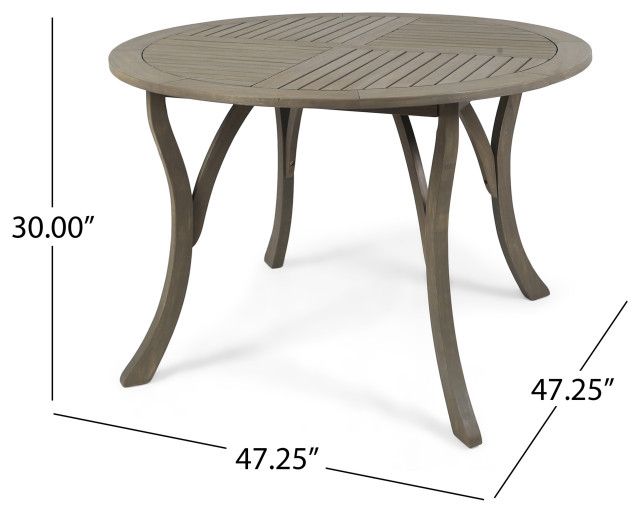 Chloe Outdoor 5 Piece Acacia Wood Dining Set With Round Table ... with Building community connections through shared outdoor dining experiences