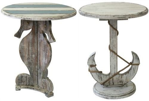 Coastal & Nautical Accent, Side & End Tables | Beach Furniture, Coastal ... intended for Design Tips for Incorporating Teak Wood into Coastal Interiors