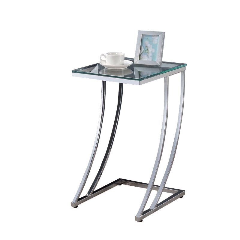 Coaster Contemporary Rectangular Glass Top End Table In Chrome ... with Styling Your Space with the Coaster Square Glass Top End Table