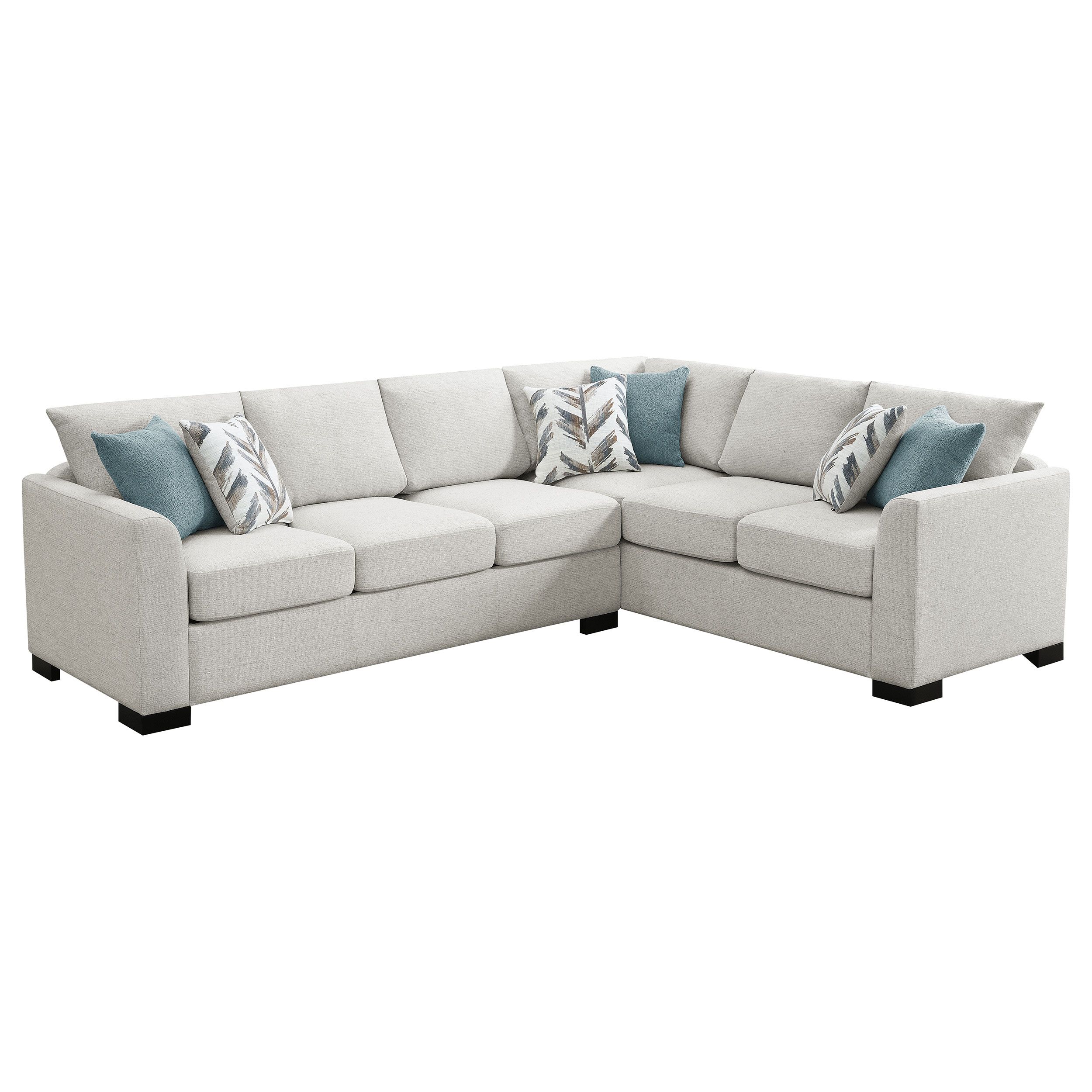 Coaster Furniture - Ashford Sleeper Sectional Sofa with regard to Coaster Upholstered Contemporary Fabric Sleeper Sectional In Teal Blue