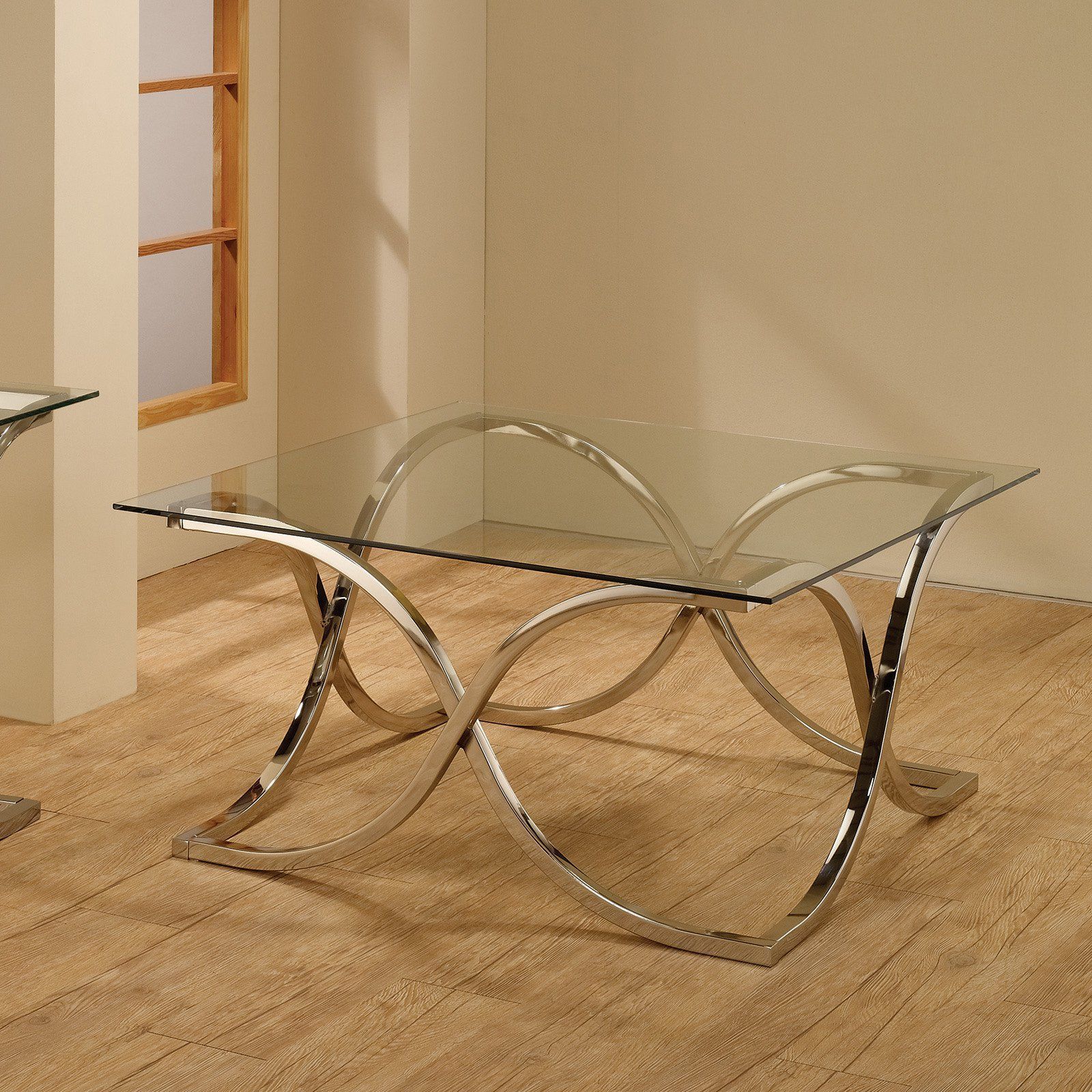 Coaster Furniture Glass Top Coffee Table - Chrome - 701918 | Coffee ... with Styling Your Space with the Coaster Square Glass Top End Table
