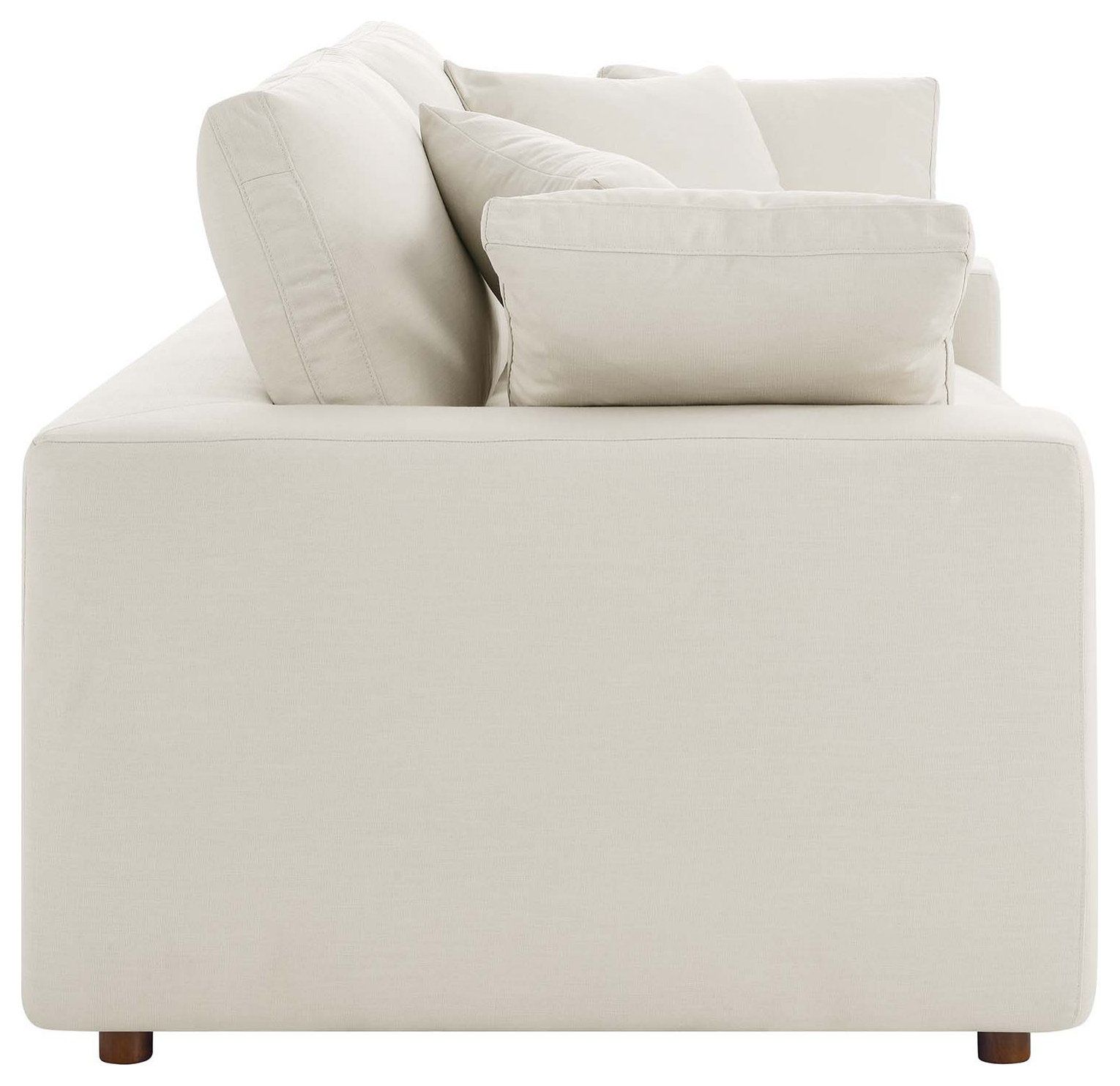 Commix Down Filled Overstuffed Loveseat - Light Beige - Transitional ... with regard to The Art of Comfort How the Commix Sleeper Sofa Elevates Your Living Room