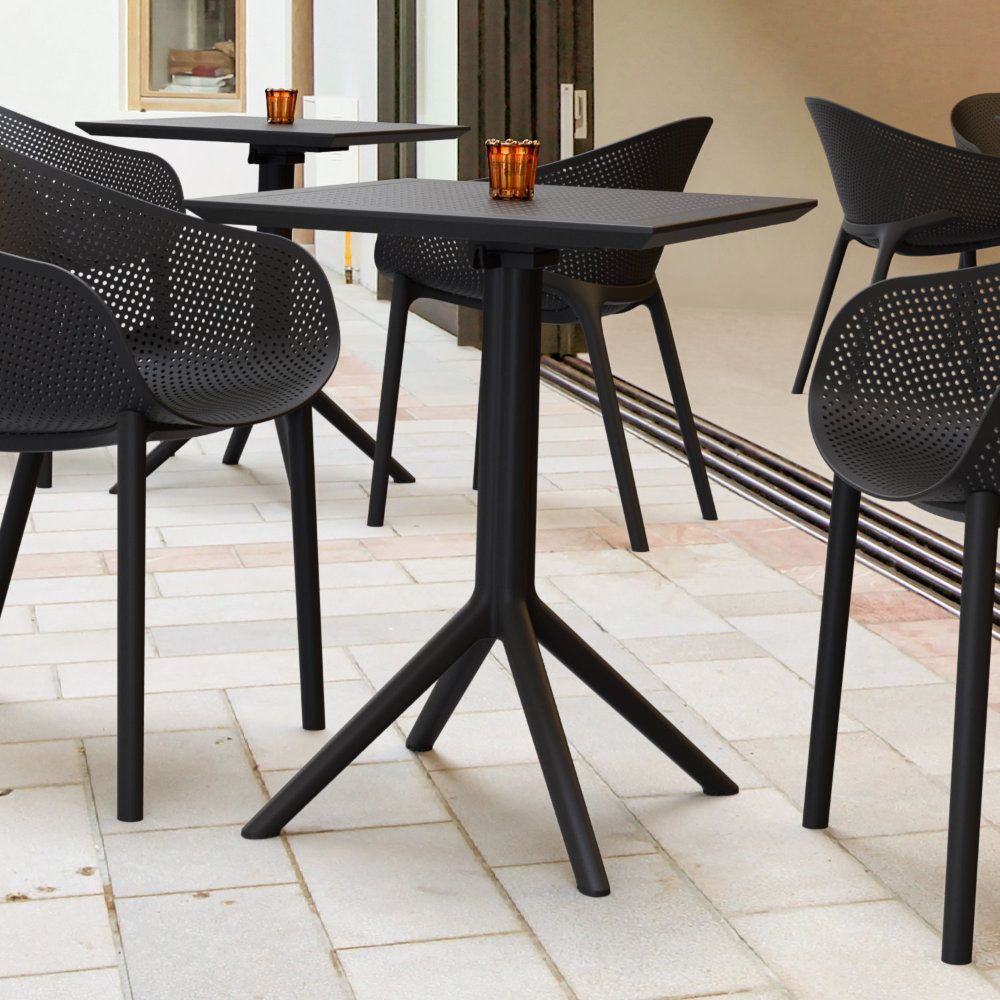 Compamia : Sky Square Folding Table 24 Inch Black Isp114-Bla with Sky Square Folding Bar Table 24 Inch Black