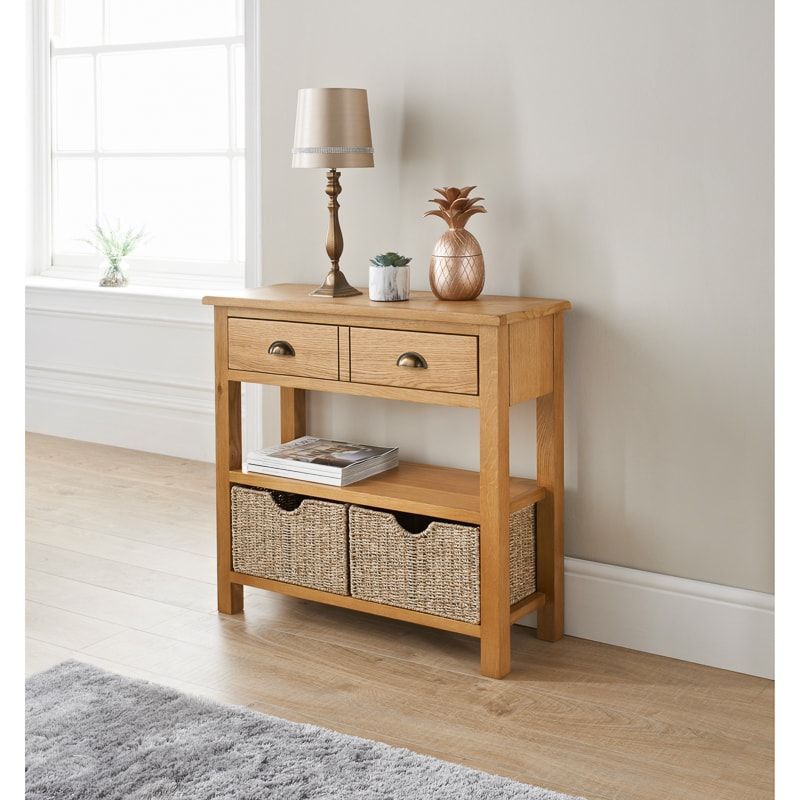 Console Table Oak At Xavier Guerard Blog regarding Beyond the Entryway How to Use Your Noa Oak Laminate Console Table Anywhere