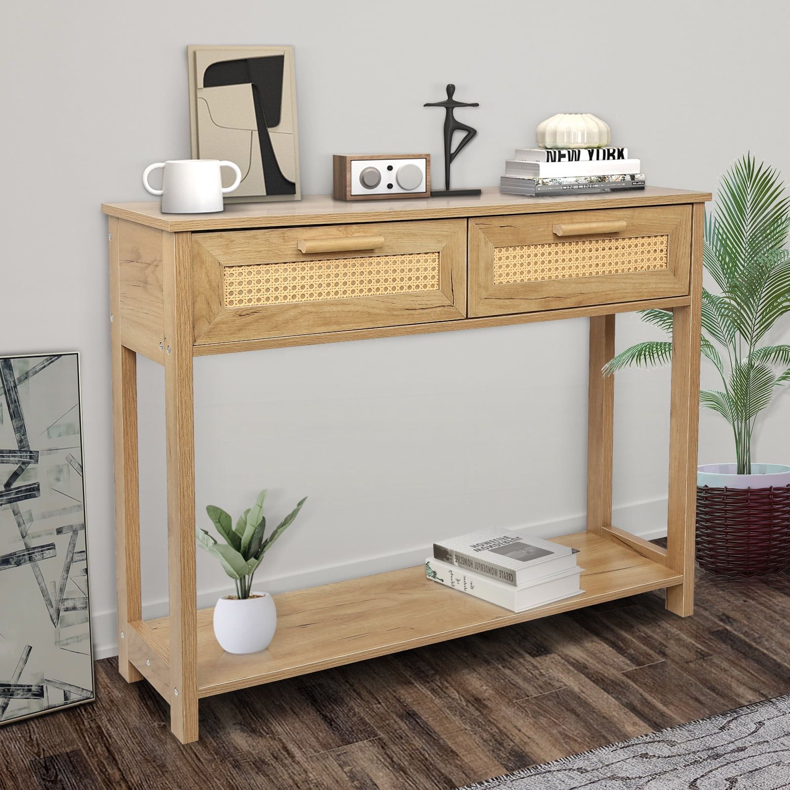 Console Table With 2 Drawers,Sofa Table,Entryway Table With Open ... for Understanding the Craftsmanship Behind Safavieh Couture Jaylessa 2 Drawer Console Table Natural