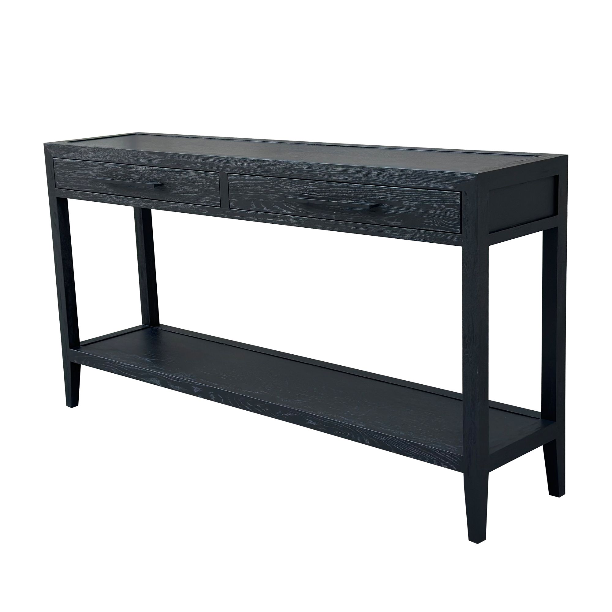 Contemporary Console Table - Black Oak - Humble Home pertaining to Channing Console Table, Black