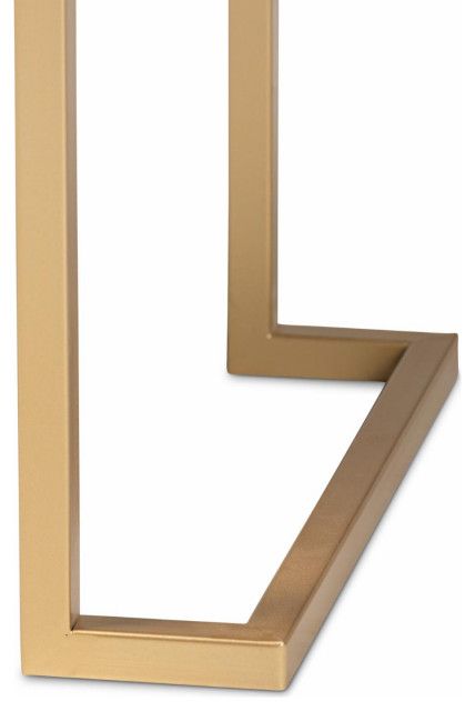 Contemporary Console Table, Minimalist Gold Base With Drawers & Ring ... regarding The Art of Choosing the Right Console Table for Your Home Décor Style