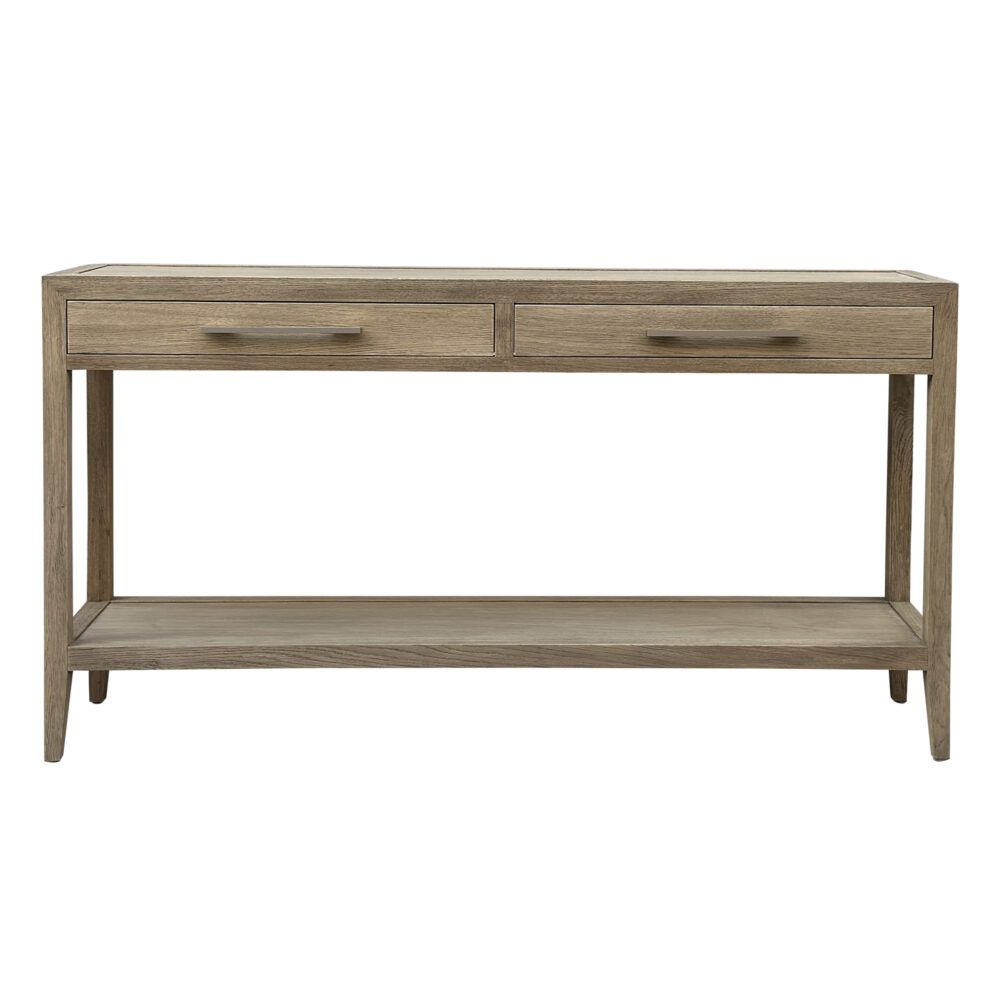 Contemporary Console Table - Weathered Oak - Humble Home within Macen Console - Weathered Gray Oak With Black