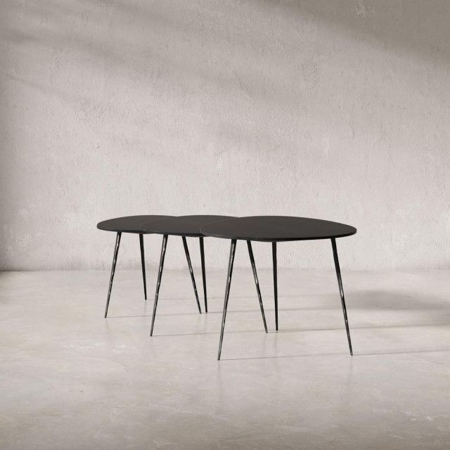 Contemporary Solid Acacia Wood Nesting End Tables (Set Of 3 ... pertaining to Contemporary Solid Acacia Wood Nesting End Tables (Set Of 3)