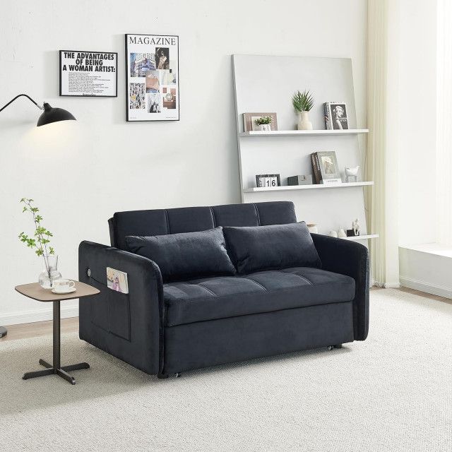 Convertible Sleeper Sofa, Square Tufted Seat With Side Usb Charging ... with regard to Choosing the Right Sleeper Sofa For Urban Living