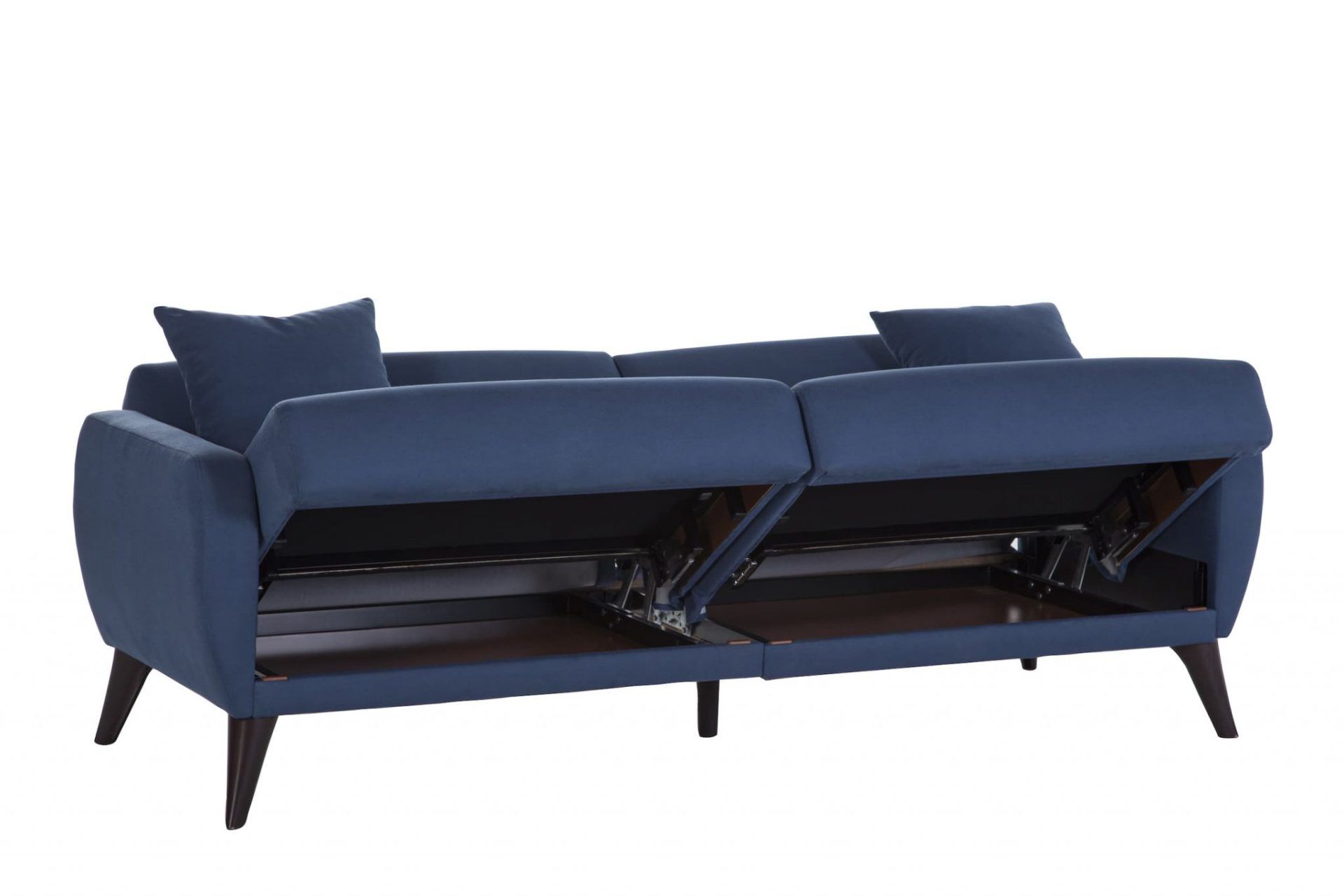 Convertible Sofa Bed In A Box Flexy Zigana Navy – Futon World inside Understanding the Evolution of Convertible Sleeper Sofa Design Through the Decades