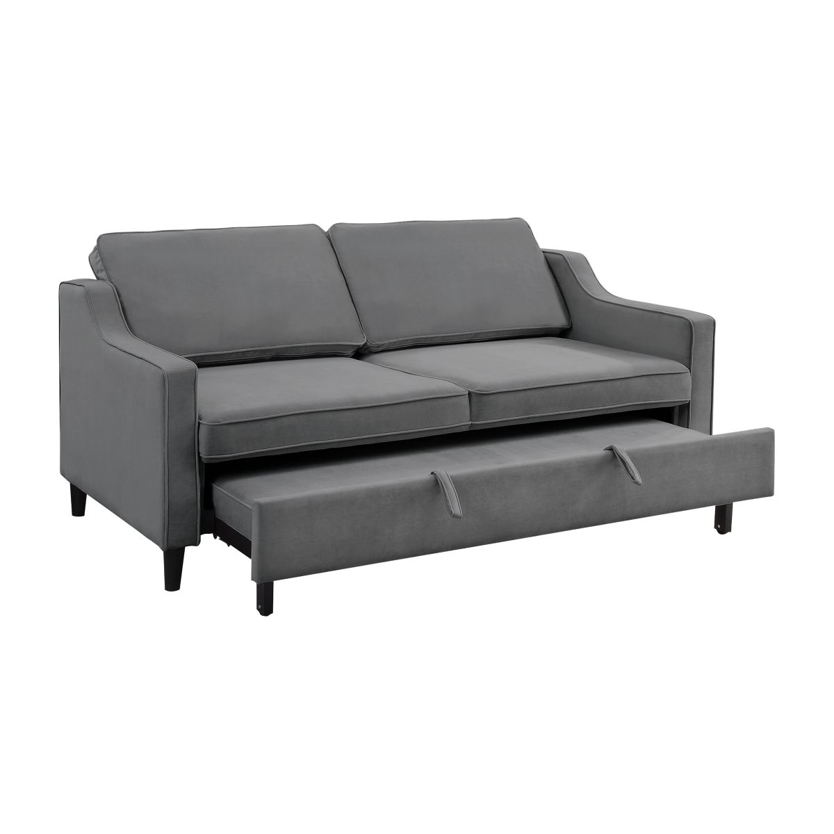Convertible Studio Sofa With Pull-Out Bed – Holbrooks Clearance Center with regard to Dickinson Convertible Studio Sofa With Pull-Out Bed, Navy